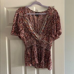 Floral V-Neck Blouse